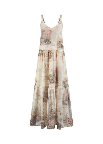 Young Ideas & Henmores - Sea Nature Thin Strap Midi Dress - 860 Straw Multi - 8