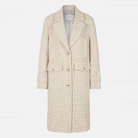 Young Ideas/Henmores - Single Breasted Boucle Coat - 862 Grey - 8