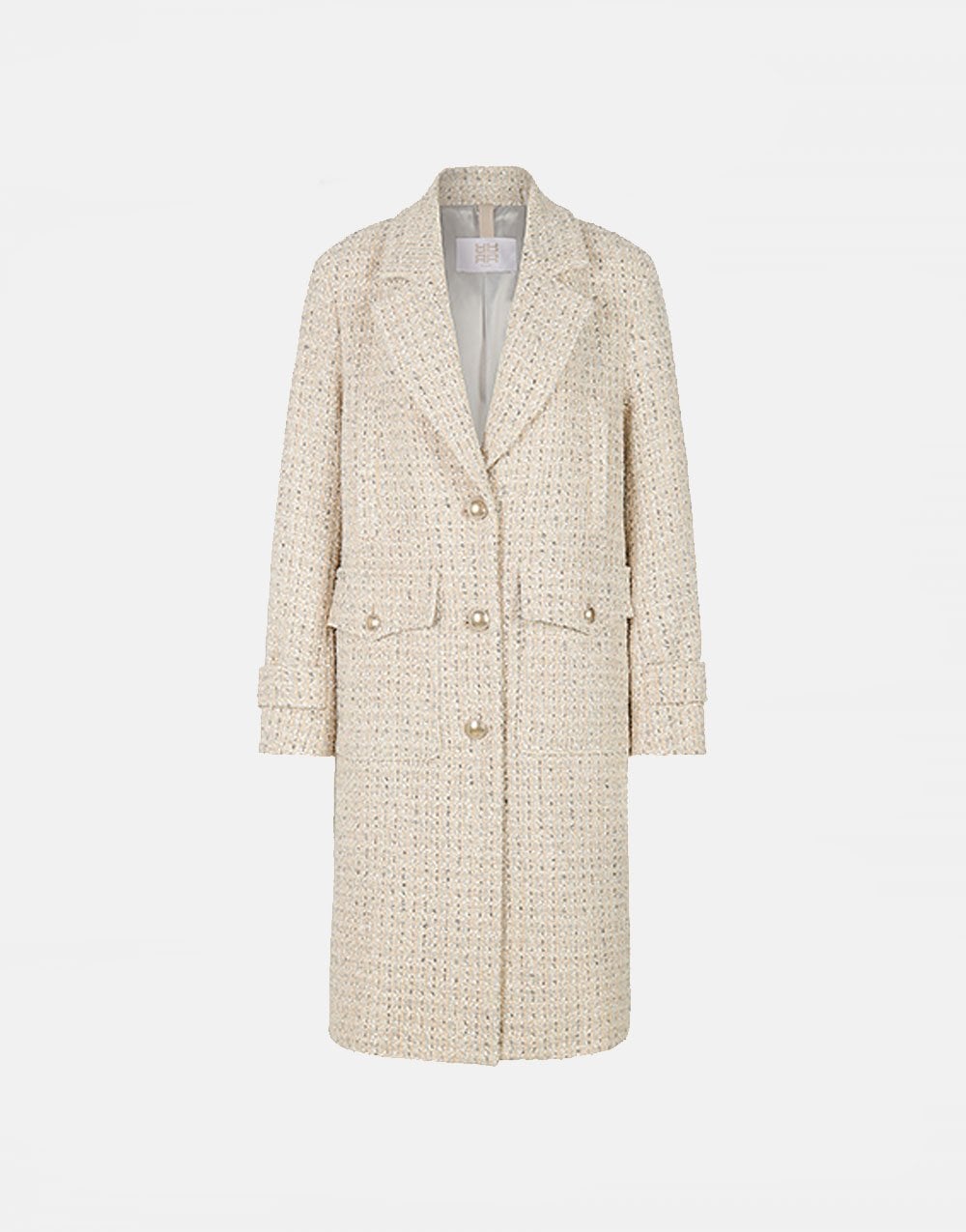 Young Ideas/Henmores - Single Breasted Boucle Coat - 862 Grey - 8