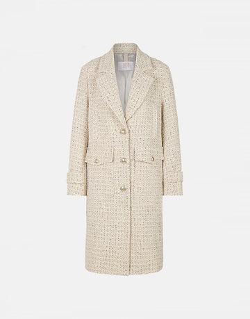 Young Ideas/Henmores - Single Breasted Boucle Coat - 862 Grey - 8