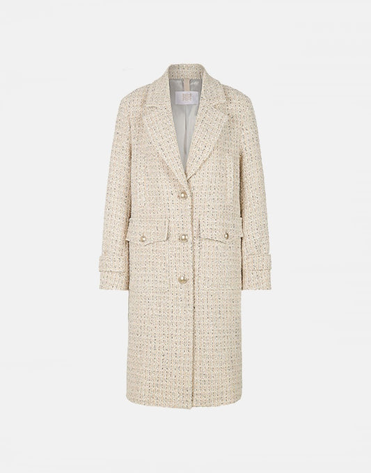 Young Ideas/Henmores - Single Breasted Boucle Coat - 862 Grey - 8