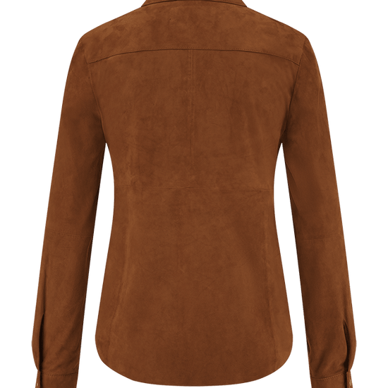 Young Ideas & Henmores -Single Pocket Suede Shirt -613 Pecan -10
