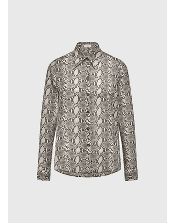 Young Ideas/Henmores - Snake Print Relaxed Shirt - 859 Panama Patterned - 8