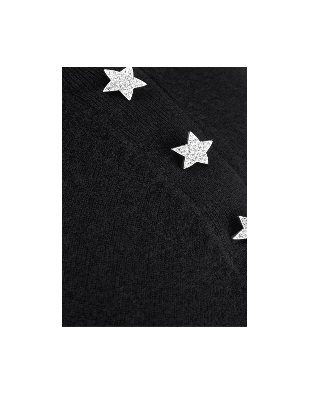 Young Ideas/Henmores - Sparkle Star Buttoned Jumper - 999 Black - XS