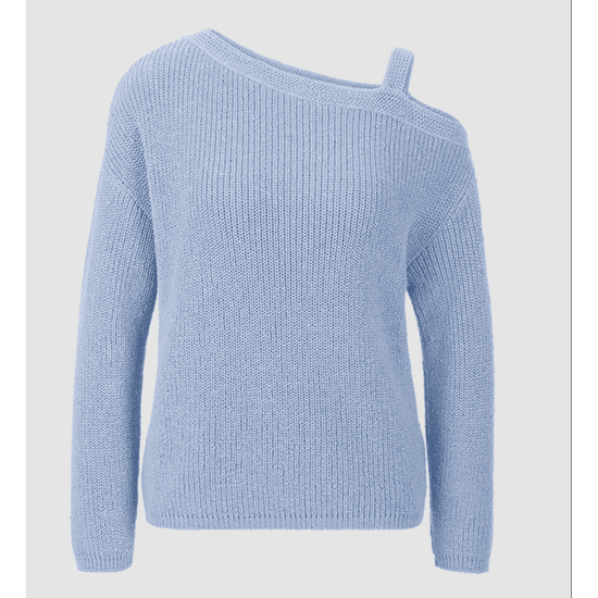 Young Ideas/Henmores - Speckled Off Shoulder Detail Jumper - 401 Cloud - 8