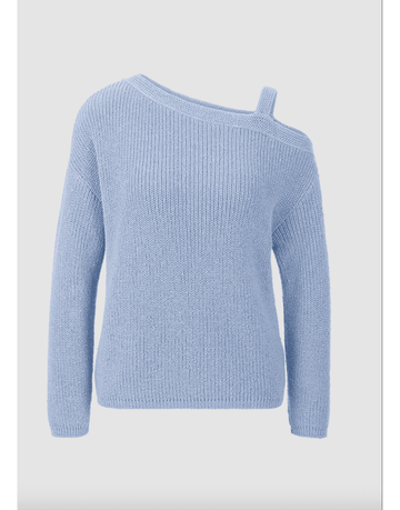 Young Ideas/Henmores - Speckled Off Shoulder Detail Jumper - 401 Cloud - 8