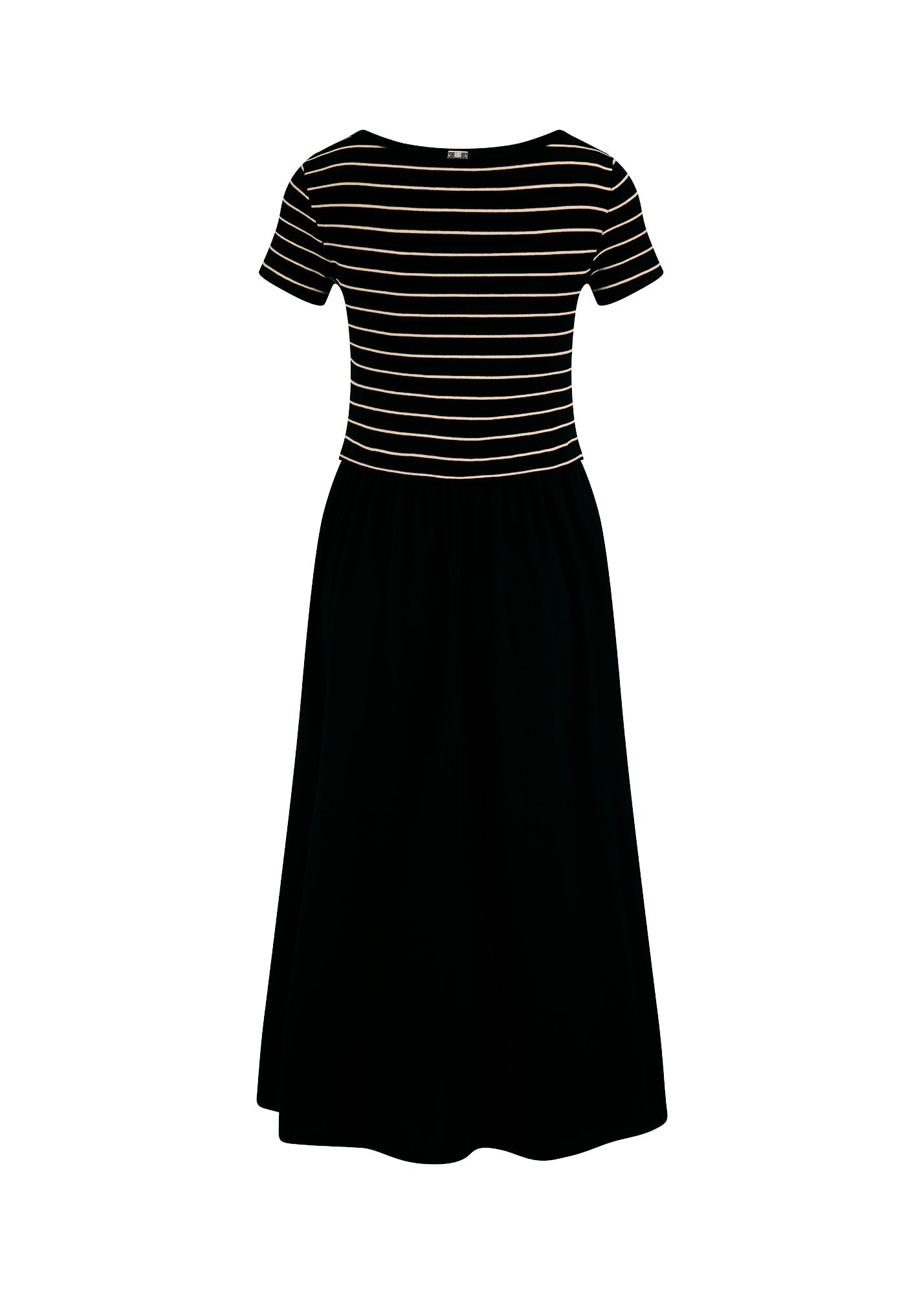 Young Ideas & Henmores -Stripe Rib Jersey Midi Dress -987 Black -8