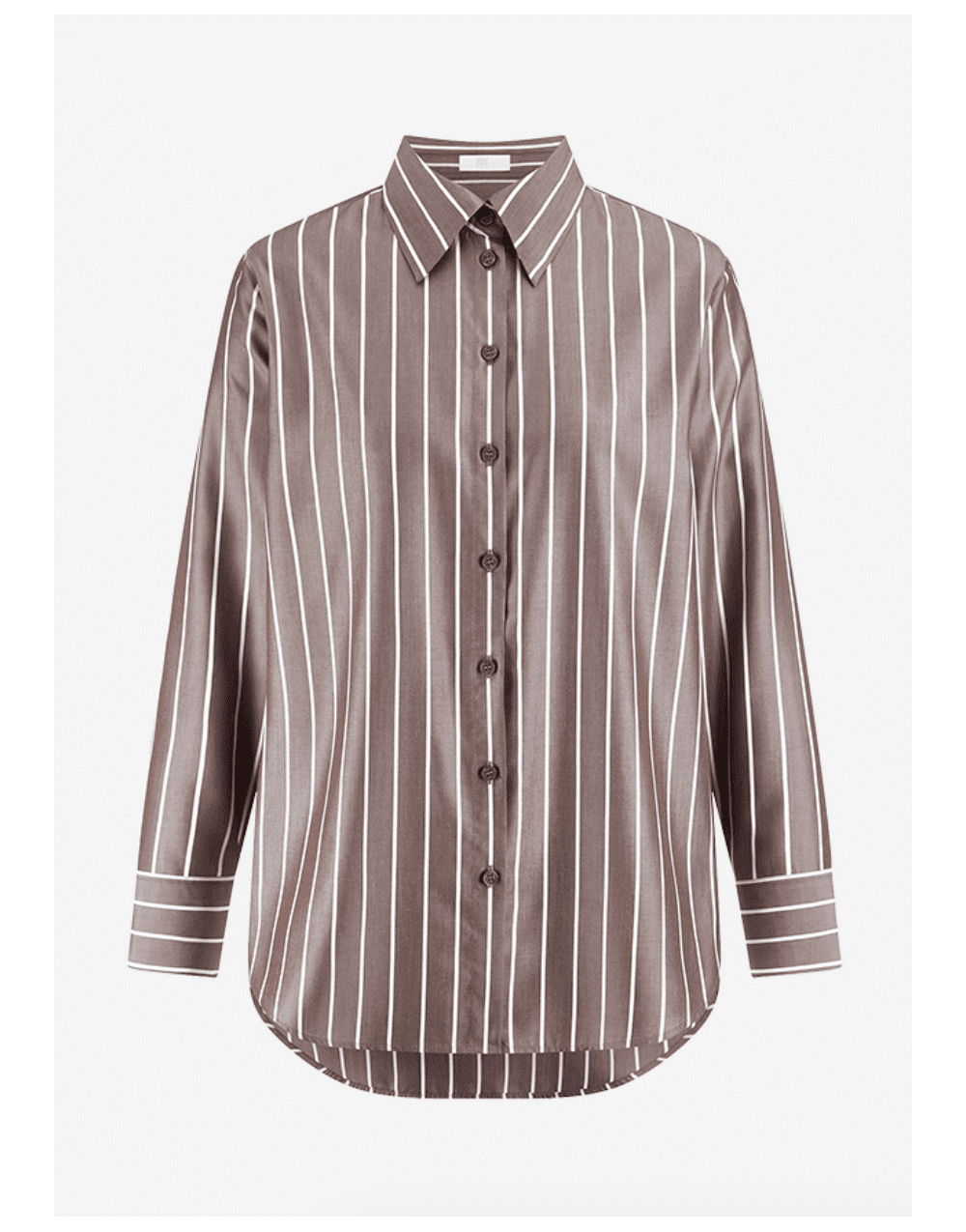 Young Ideas/Henmores - Striped Relaxed Fit Shirt - 659 Dark Affogato Patterned - 8