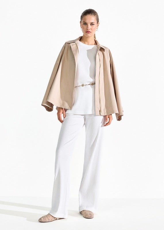 Young Ideas & Henmores - Top Button Detail Short Jacket - 840 Straw Beige - 8