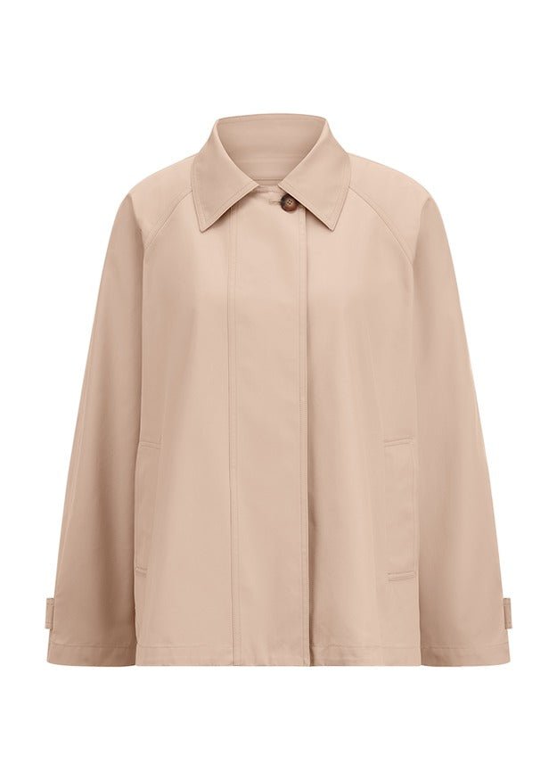 Young Ideas & Henmores - Top Button Detail Short Jacket - 840 Straw Beige - 8