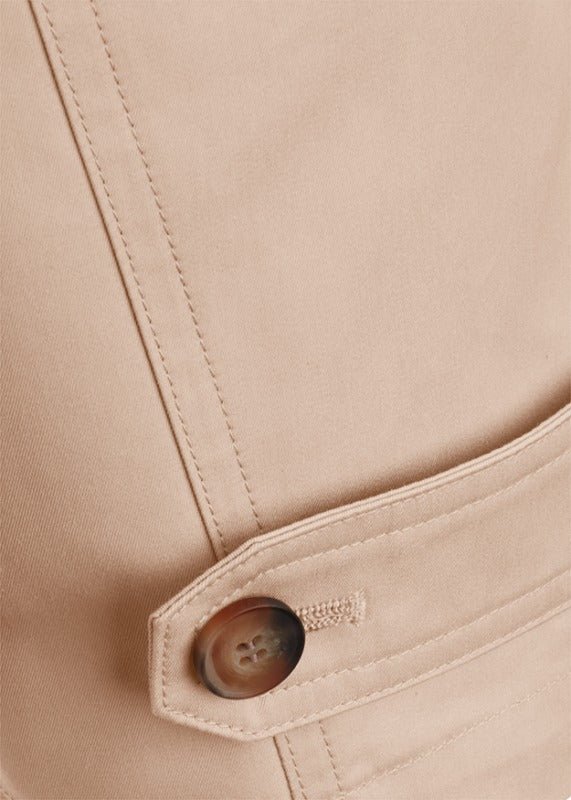 Young Ideas & Henmores - Top Button Detail Short Jacket - 840 Straw Beige - 8