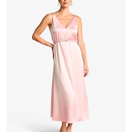 Young Ideas/Henmores - V Neck Belt Detail Dress - 345 Raspberry - 36