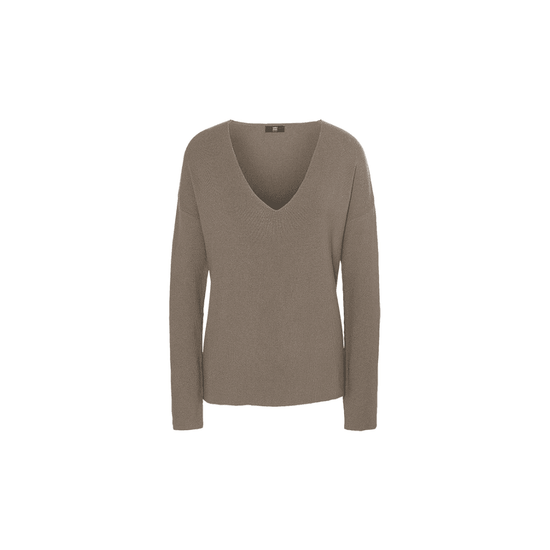 Young Ideas/Henmores - V Neck Relaxed Long Sleeve Knitted Top - 627 Jupiter - 10