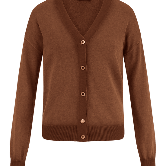 Young Ideas & Henmores -Vibrant Glow Button Down Cardigan -613 Pecan -8