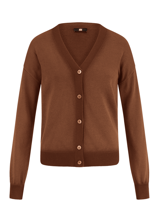 Young Ideas & Henmores -Vibrant Glow Button Down Cardigan -613 Pecan -8