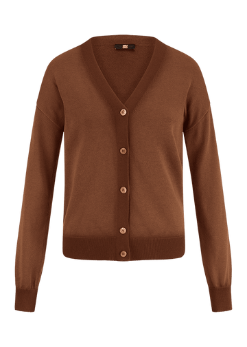 Young Ideas & Henmores -Vibrant Glow Button Down Cardigan -613 Pecan -8