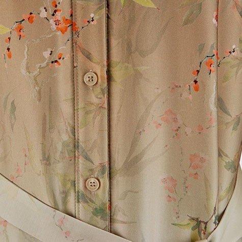 Young Ideas & Henmores -Vibrant Glow Floral Shirt Dress -868 Oat Multi -8