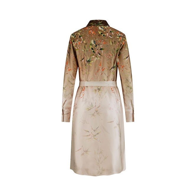 Young Ideas & Henmores -Vibrant Glow Floral Shirt Dress -868 Oat Multi -8