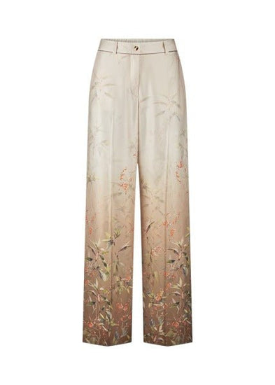 Young Ideas & Henmores -Vibrant Glow Floral Wide Leg Trousers -868 Oat Multi -8