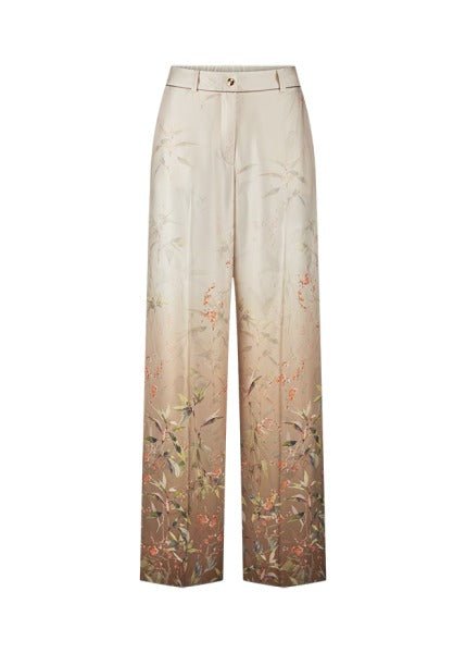 Young Ideas & Henmores -Vibrant Glow Floral Wide Leg Trousers -868 Oat Multi -8
