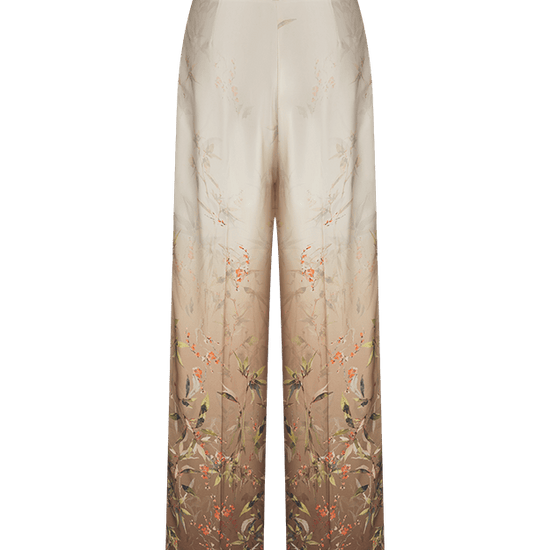 Young Ideas & Henmores -Vibrant Glow Floral Wide Leg Trousers -868 Oat Multi -8