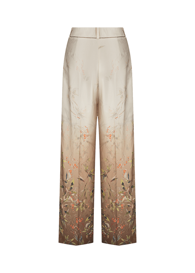 Young Ideas & Henmores -Vibrant Glow Floral Wide Leg Trousers -868 Oat Multi -8