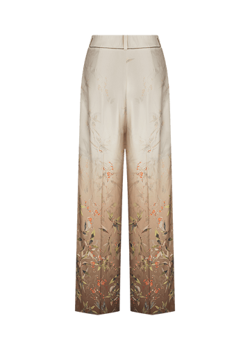 Young Ideas & Henmores -Vibrant Glow Floral Wide Leg Trousers -868 Oat Multi -8