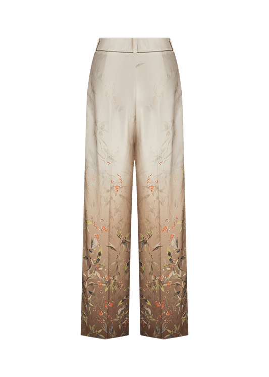 Young Ideas & Henmores -Vibrant Glow Floral Wide Leg Trousers -868 Oat Multi -8