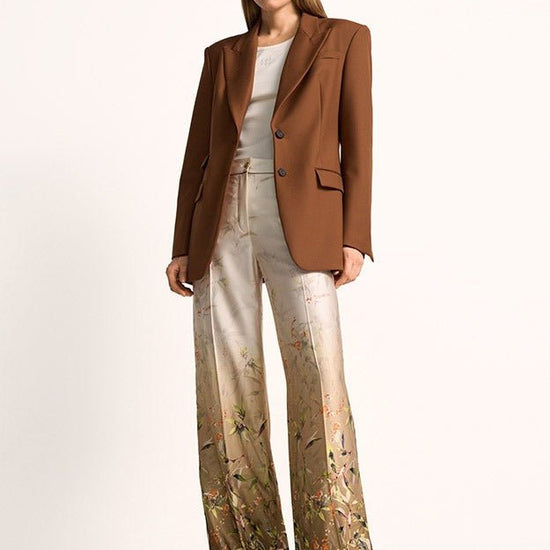 Young Ideas & Henmores -Vibrant Glow Floral Wide Leg Trousers -868 Oat Multi -8
