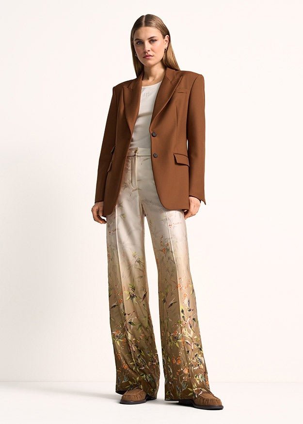 Young Ideas & Henmores -Vibrant Glow Floral Wide Leg Trousers -868 Oat Multi -8