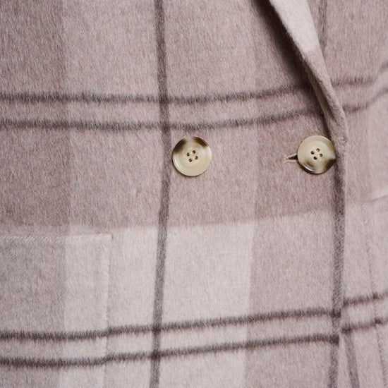 Young Ideas & Henmores -Adria Reversible Wool Coat -Soft Oat Check -8