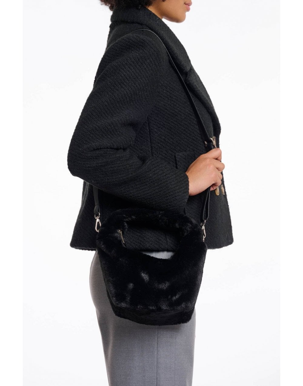 Young Ideas/Henmores - Cheryl Small Faux Fur Crossbody Bag - Birch - OS