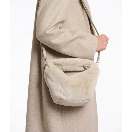 Young Ideas/Henmores - Cheryl Small Faux Fur Crossbody Bag - Birch - OS