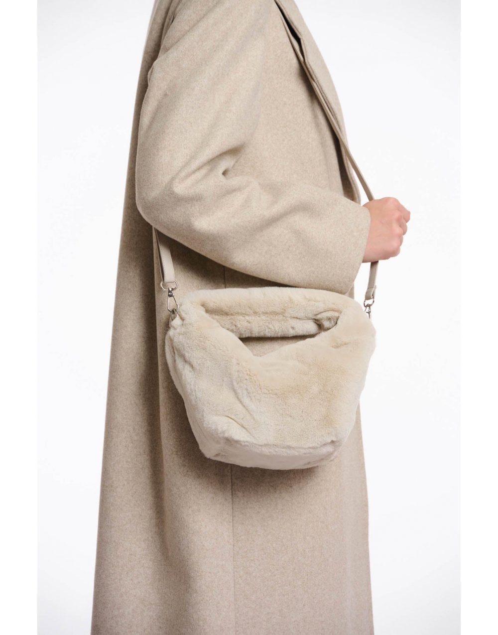 Young Ideas/Henmores - Cheryl Small Faux Fur Crossbody Bag - Birch - OS