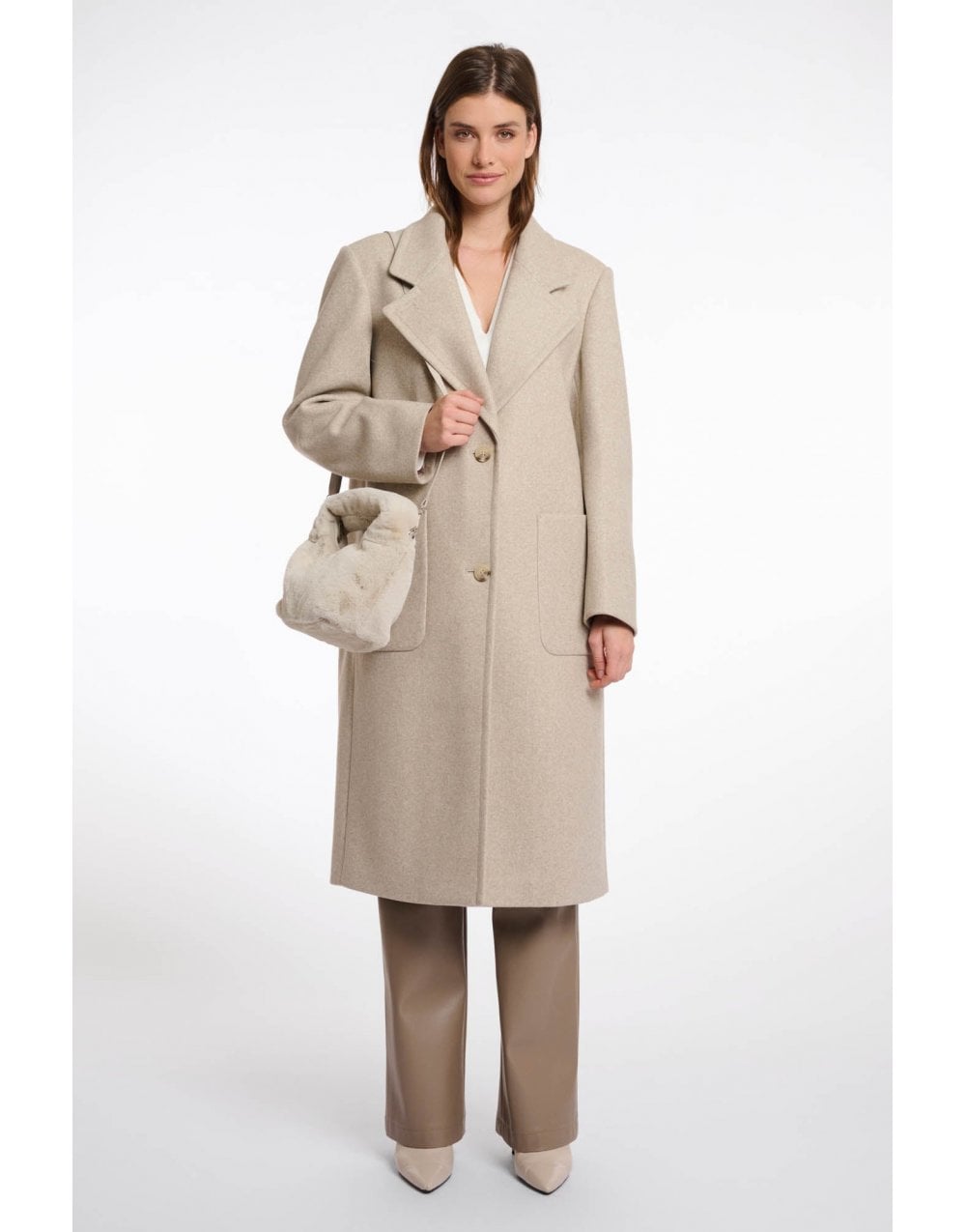 Young Ideas/Henmores - Cheryl Small Faux Fur Crossbody Bag - Birch - OS