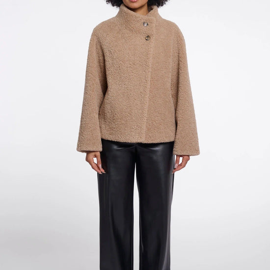 Young Ideas & Henmores -Denu High Collar Jacket -Oat -8