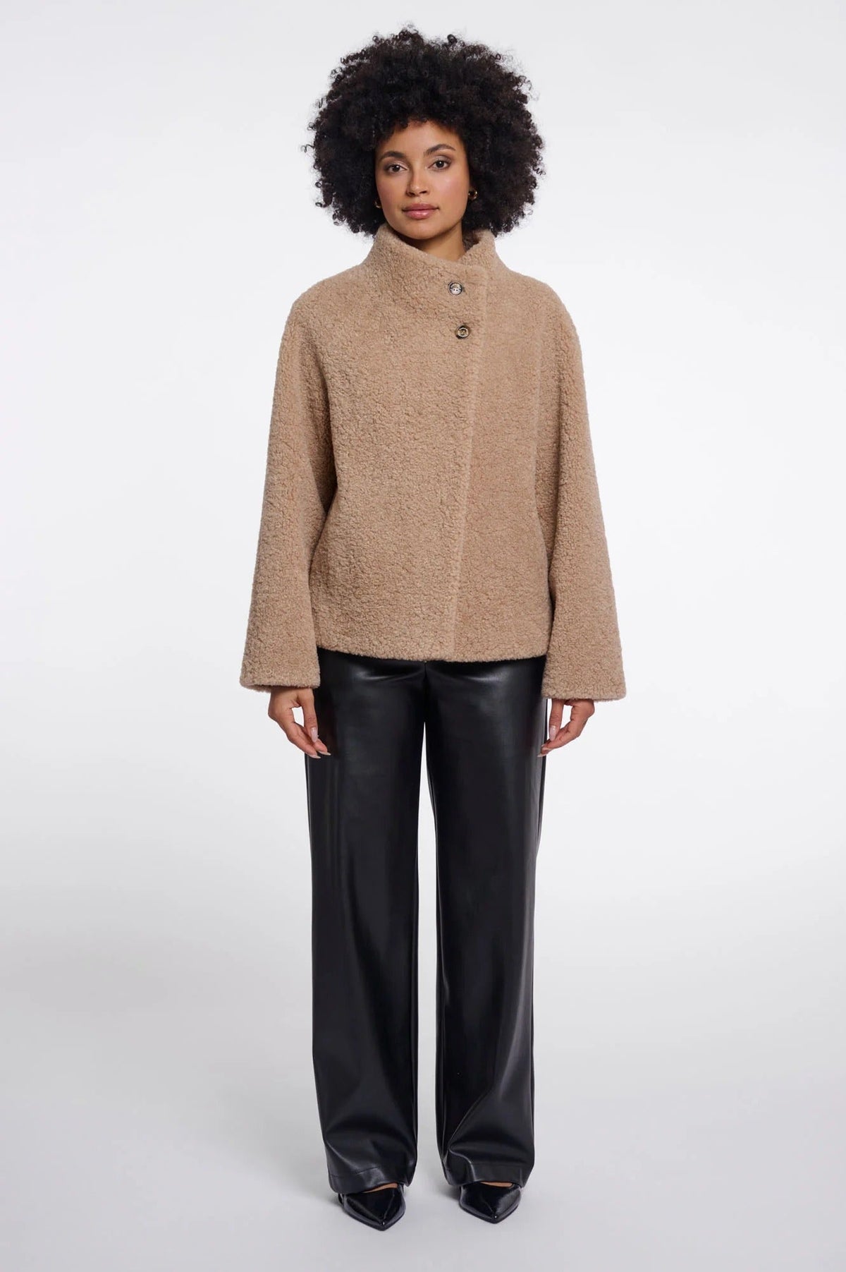 Young Ideas & Henmores -Denu High Collar Jacket -Oat -8