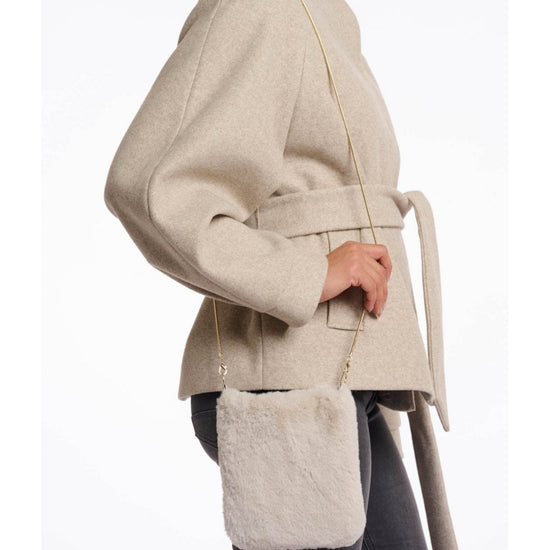 Young Ideas/Henmores - Doxy Small Faux Fur Shoulder Bag - Birch - OS