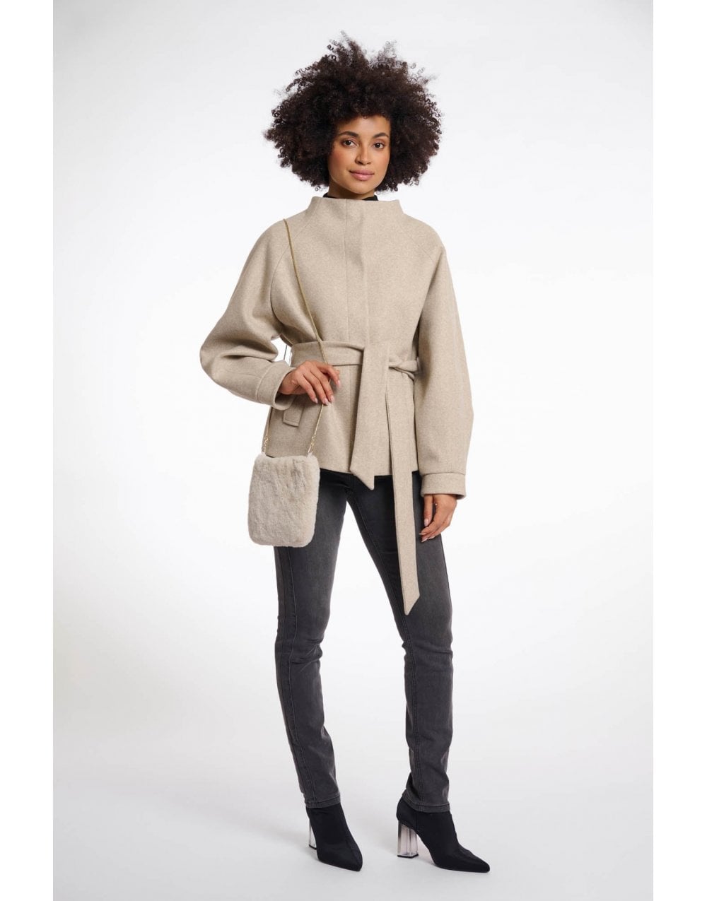 Young Ideas/Henmores - Doxy Small Faux Fur Shoulder Bag - Birch - OS