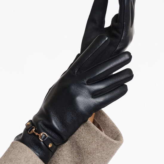 Young Ideas & Henmores -Havila Faux Leather Gloves -Black -OS