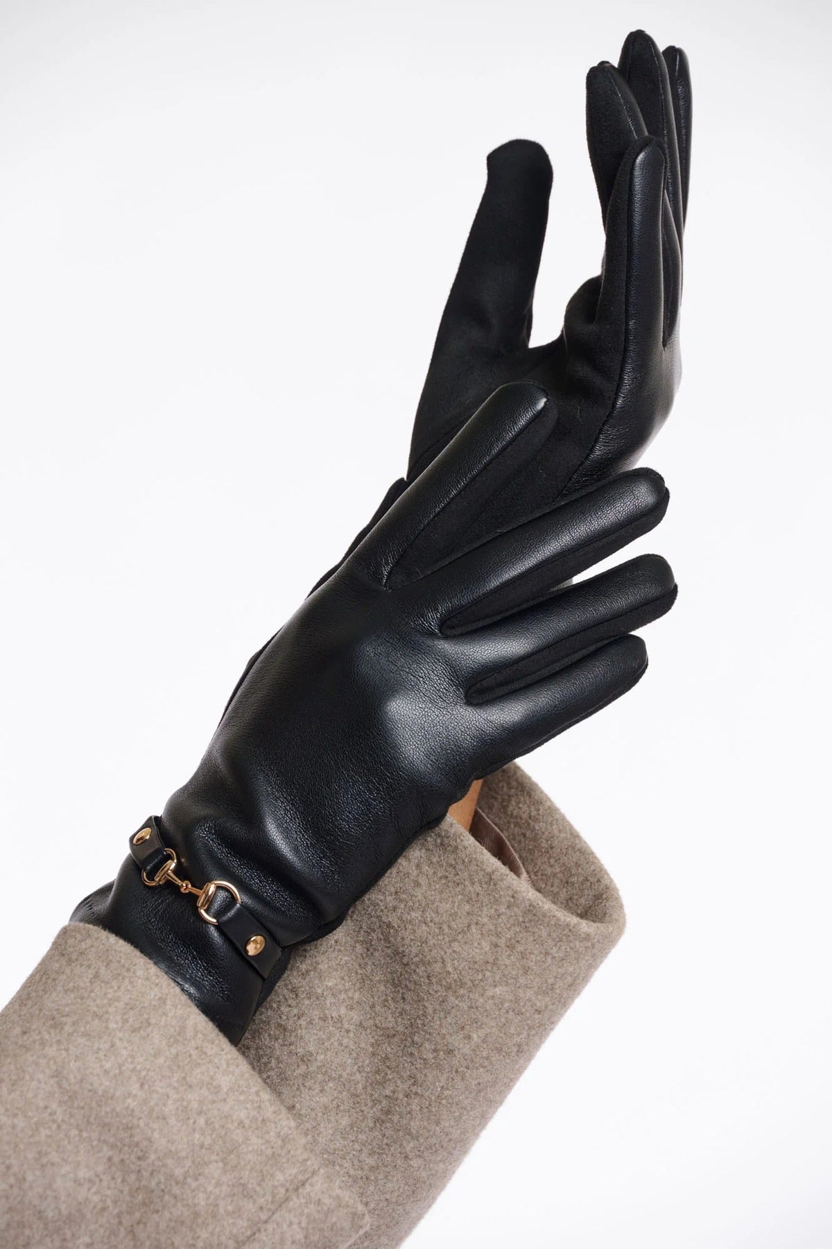 Young Ideas & Henmores -Havila Faux Leather Gloves -Black -OS