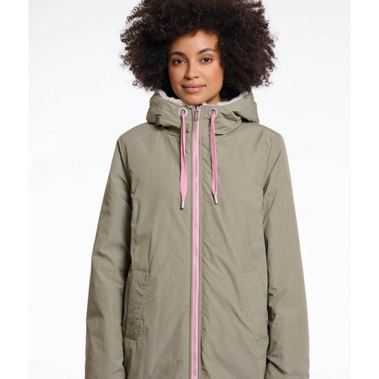 Young Ideas/Henmores - Javin Reversible Zip Contrast Coat - Green Ash/Birch - 8