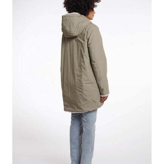 Young Ideas/Henmores - Javin Reversible Zip Contrast Coat - Green Ash/Birch - 8