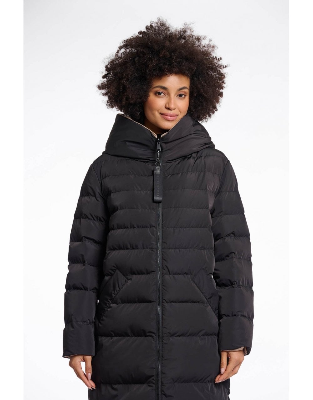 Young Ideas/Henmores - Keila Reversible Coat - Black/Toffee - 8