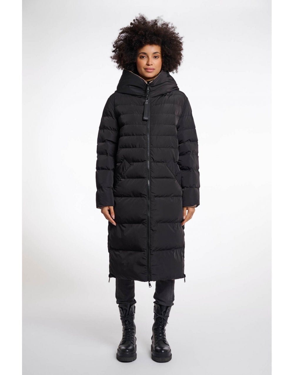 Young Ideas/Henmores - Keila Reversible Coat - Black/Toffee - 8