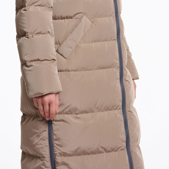 Young Ideas & Henmores -Keilafur Long Padded Hooded Coat -Toffee -8