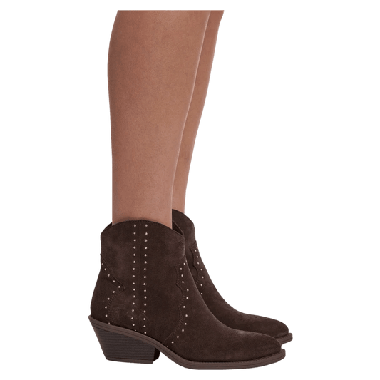 Young Ideas & Henmores -Klintie Studded Ankle Boots -Brown -4