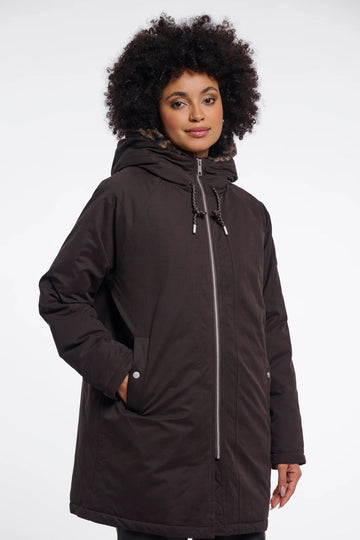 Young Ideas & Henmores -Lindy Hooded Parka -Peated & Brown Leopard -8