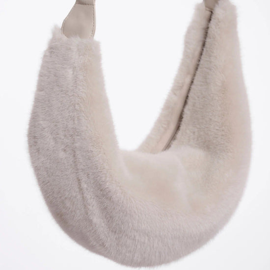 Young Ideas & Henmores -Nayla Faux Fur Crossbody Bag -Toast -OS