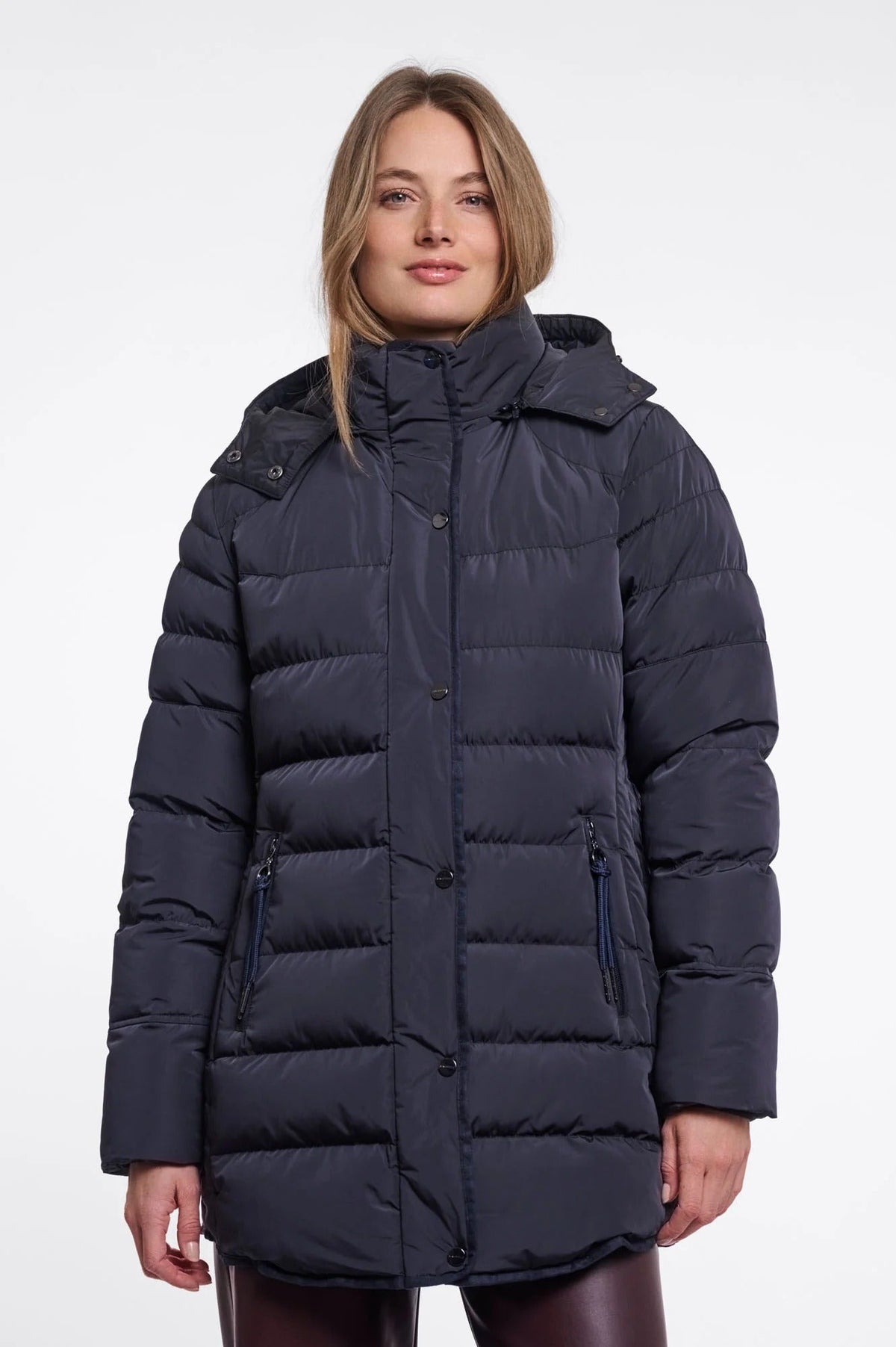 Young Ideas & Henmores -Nusa Detachable Hood Padded Coat -Dark Navy -8